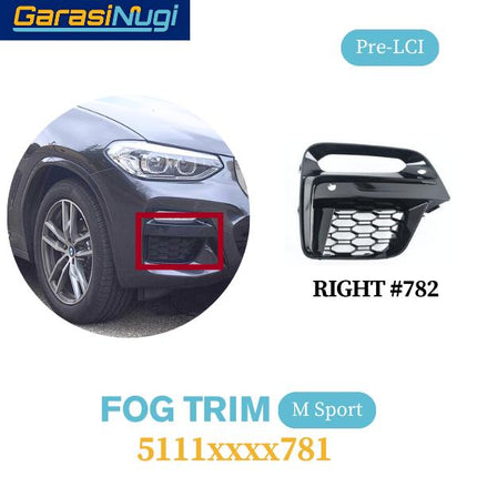 Fog Trim For BMW G01 Panel Lampu Kabut X3