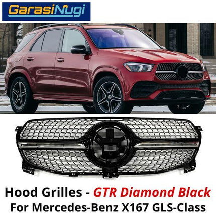 Hood Grille Mercy X167 Cover Bumper Hidung Chrome Mercedes GT GTR GLS