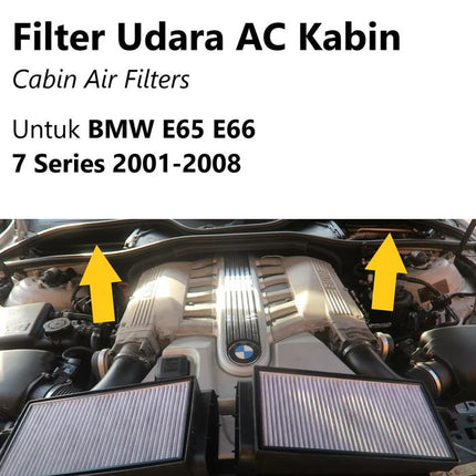 Filter Kabin For BMW E65 E66 Saringan Udara AC Microfilter 735 740