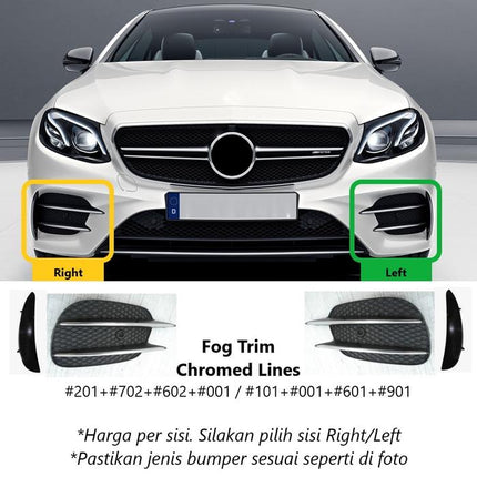 Fog Trim Old Mercedes W213 AMG Bumper Strip Grille Cover E350 E43 E53