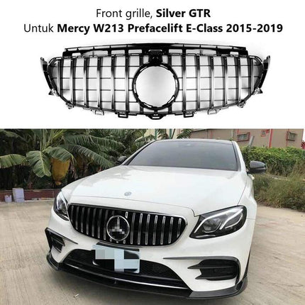 Mercedes W213 Mercy E Class Hidung Grille Diamond GTR AMG 2016-2020