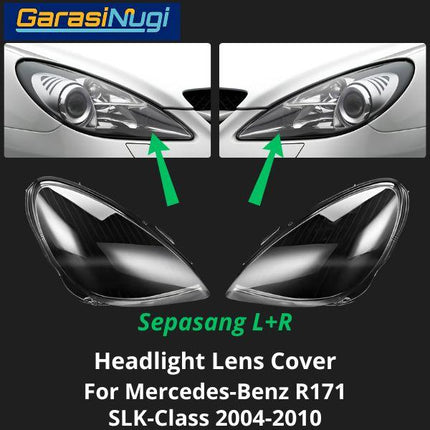 Mika Headlight Mercy R171 Lens Kaca Cover Lampu Depan SLK 2004-2010
