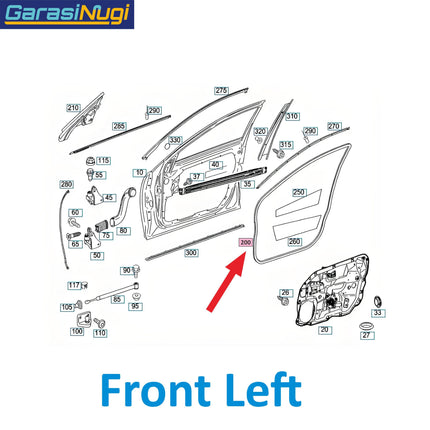 Door Seal For Mercedes W221 Karet Pintu Weatherstrip S300 S350