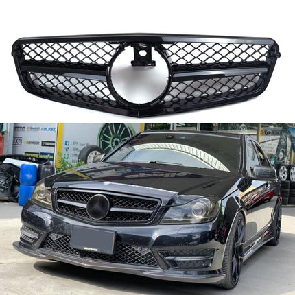 Mercedes W204 Mercy C Class Grill Hidung Chrome Grille Diamond GTR AMG