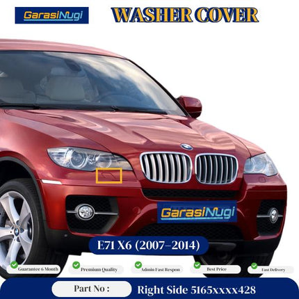 Cover Nozzle Washer For BMW E71 Tutup Lampu Bumper X6