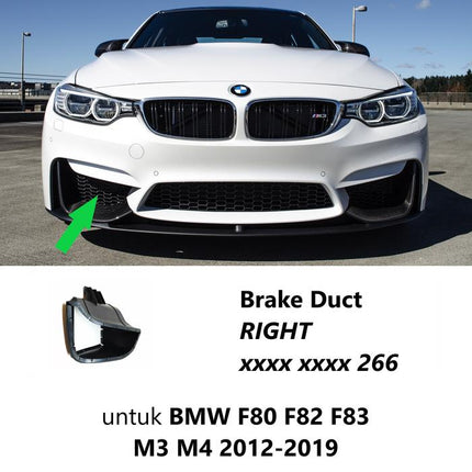 Brake Duct For BMW F80 F82 Bumper Grill Depan Udara Rem M3 M4