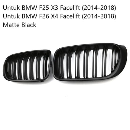 BMW Grill Kidney Grille Hidung Double Slat Carbon M Color F25 X3 X4