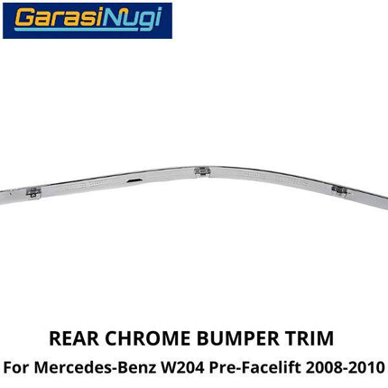 Rear Chrome Mercy W204 Pre-FL Bumper Trim Moulding Belakang C180