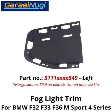 Fog Trim For BMW F32 F33 F36 M Sport Cover Lampu Kabut Bracket 420