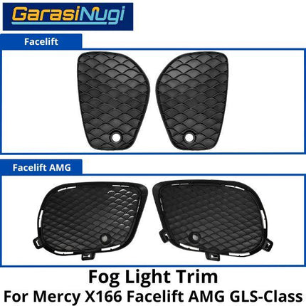 Fog Trim Mercy X166 Facelift AMG Cover Lampu Kabut Bracket GLS