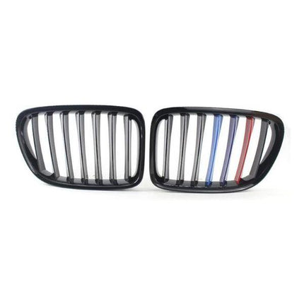 BMW New Kidney Grille Hidung Double Slat Matte Black Carbon E84 X1