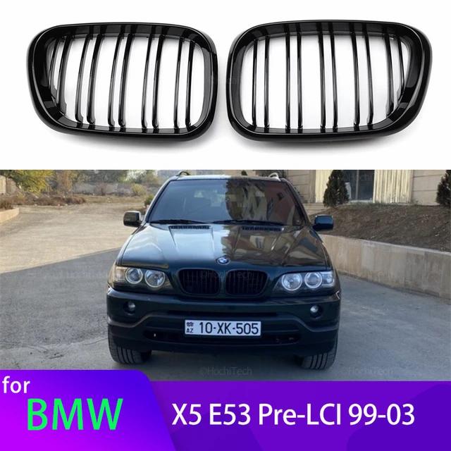 BMW Kidney Grille Hidung Kap Glossy Carbon Double Slat M Color E53 X5