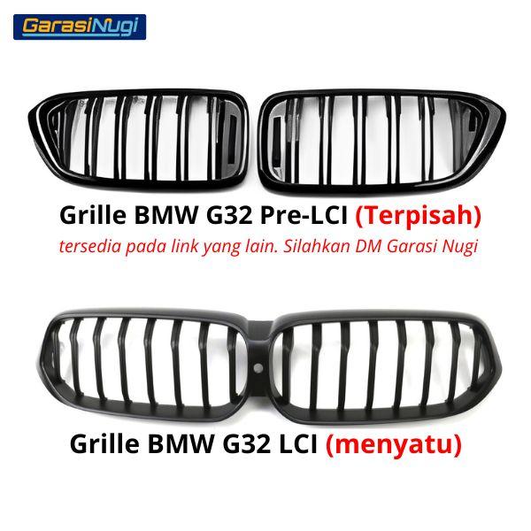 BMW G32 LCI Grill Kidney Grille Hidung Kap Double Slat Matte 640