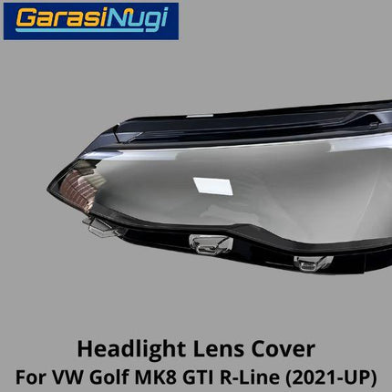 Mika Headlight VW Golf MK8 GTI R Lens Kaca Cover Lampu Depan 2021-UP