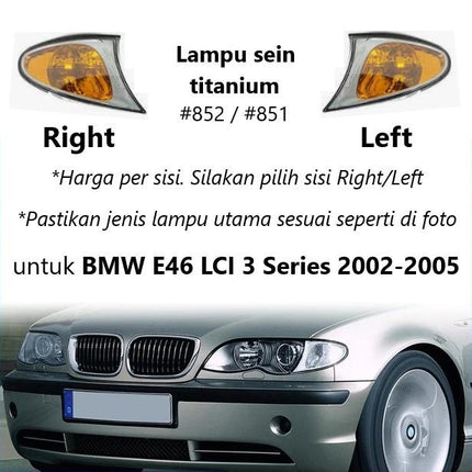 BMW E46 Lampu Sein Kuning Putih Titanium Sen Depan Turn 320 1999-2005