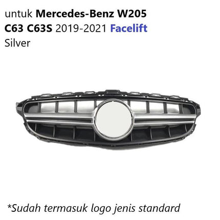 Mercedes W205 Mercy C63 Grill Hidung Chrome Grille AMG C63S