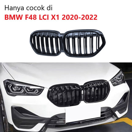 BMW Grill Kidney Grille Hidung Kap Double Slat Glossy M Color F48 X1