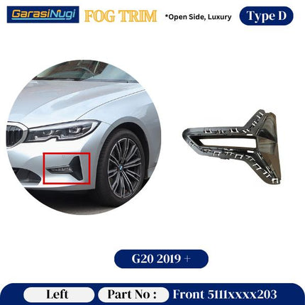 Fog Trim For BMW G20 G30 Panel Lampu Kabut 320