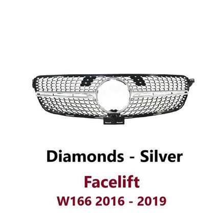 Mercedes W166 Mercy GLE ML Class Grille Hidung Chrome Diamond GTR