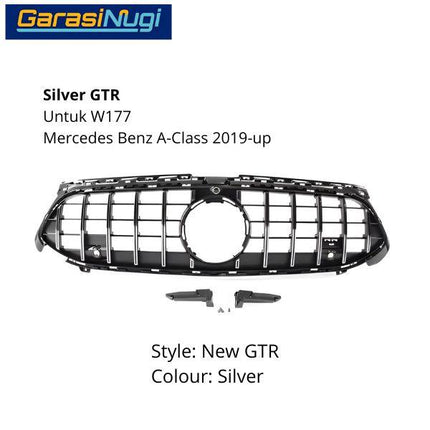 Mercedes W177 Facelift Grill Hidung Chrome Grille GTR Mercy A200 Panamericana 2023 2024 2025