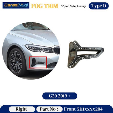 Fog Trim For BMW G20 G30 Panel Lampu Kabut 320