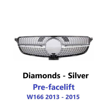 Mercedes W166 Mercy GLE ML Class Grille Hidung Chrome Diamond GTR