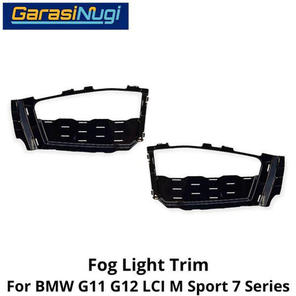 Fog Trim For BMW G11 G12 LCI Msport Cover Chrome Lampu Kabut Grill 730