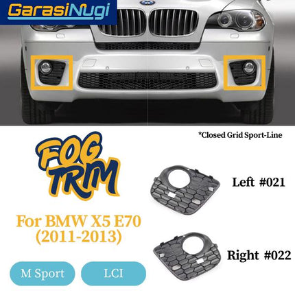 Fog Trim For BMW E70 Panel Lampu Kabut X5