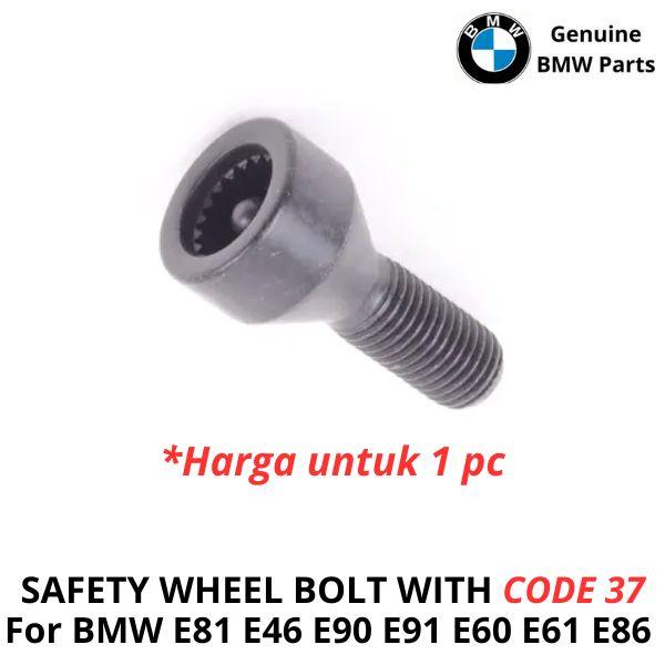 Baut Safety For BMW CODE 37 Wheel Bolt Lock Roda Ban E81 E46 E90 E91 E60 E61 E86