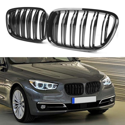 BMW Grill Kidney Grille Hidung Kap Diamond Slats Chrome F07 540 GT