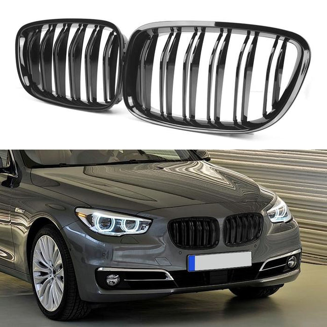 BMW Grill Kidney Grille Hidung Kap Diamond Slats Chrome F07 540 GT