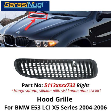 Hood Grill For BMW E53 LCI Aftermarket Kap Mesin Cover Kisi Udara X5