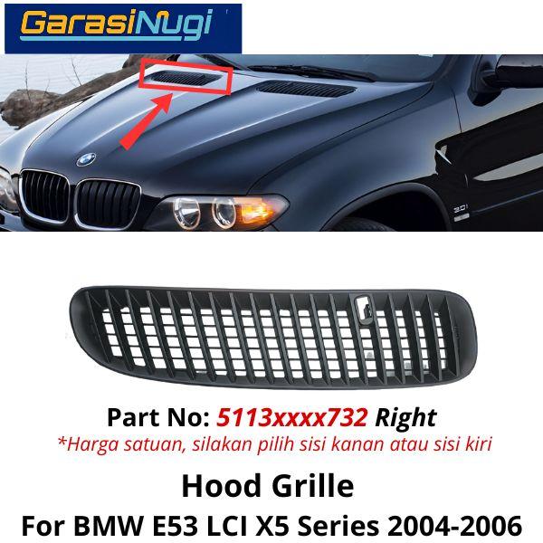 Hood Grill For BMW E53 LCI Aftermarket Kap Mesin Cover Kisi Udara X5
