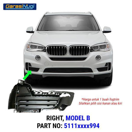 Fog Trim For BMW F15 Front Cover Chrome Lampu Kabut Grill Depan X5