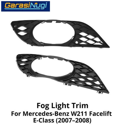Fog Trim Mercy W211 FL Elegance Cover Chrome Lampu Kabut Bracket E350