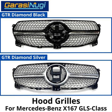 Hood Grille Mercy X167 Cover Bumper Hidung Chrome Mercedes GT GTR GLS