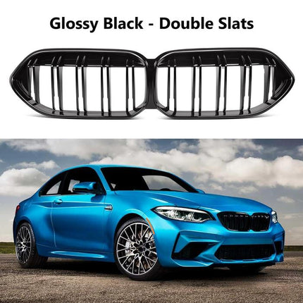 Grill Kidney Grille For BMW F44 Hidung Double Diamond Slats Black 220