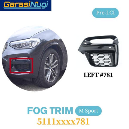 Fog Trim For BMW G01 Panel Lampu Kabut X3