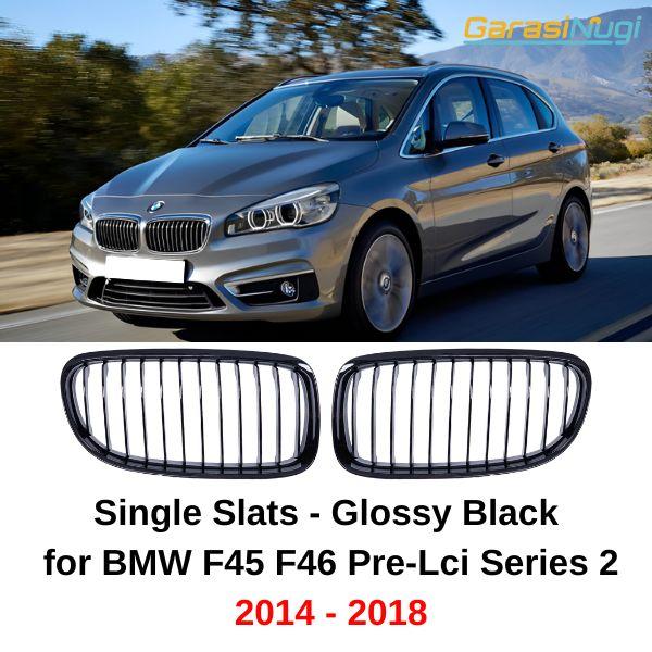 BMW F45 F46 Pre-LCI Grill Kidney Hidung Double Slat Glossy 2014-2018