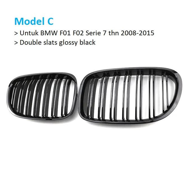 BMW Kidney Grille Hidung Kap Double Diamond Slat M Color F01 F02 740