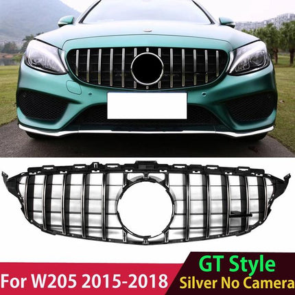 Mercedes W205 Mercy C Class Grill Hidung Chrome Grille Diamond GTR AMG