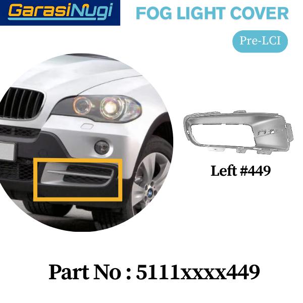 Fog Trim For BMW E70 Panel Lampu Kabut X5