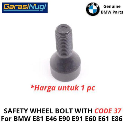 Baut Safety For BMW CODE 37 Wheel Bolt Lock Roda Ban E81 E46 E90 E91 E60 E61 E86