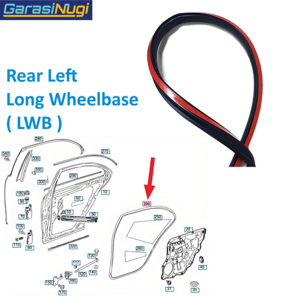 Door Seal For Mercedes W221 Karet Pintu Weatherstrip S300 S350