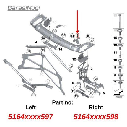 Headlight Bracket For BMW F30 Front Mount Breket Lampu Depan 320