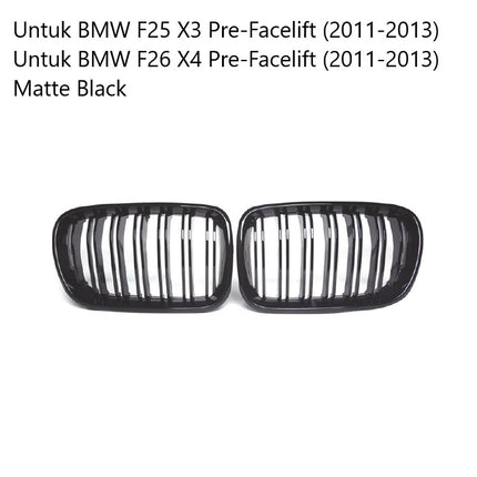 BMW Grill Kidney Grille Hidung Double Slat Carbon M Color F25 X3 X4