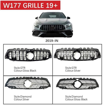 Mercedes W177 Mercy A Class Grill Hidung Chrome Grille Diamond GTR AMG