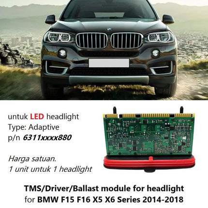 TMS DRL For BMW F15 Headlight Module Ballast Lampu 63117440880 X5 X6