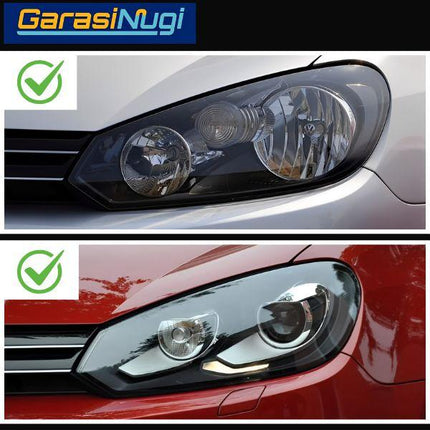 Mika Headlight VW Golf MK6 GTI R Lens Kaca Cover Lampu Depan 2010-2014