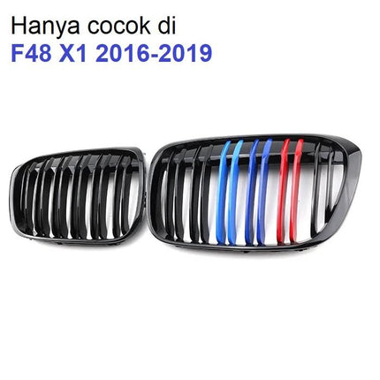 BMW Grill Kidney Grille Hidung Kap Double Slat Glossy M Color F48 X1
